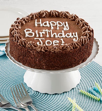 Personalized Double Chocolate Cake